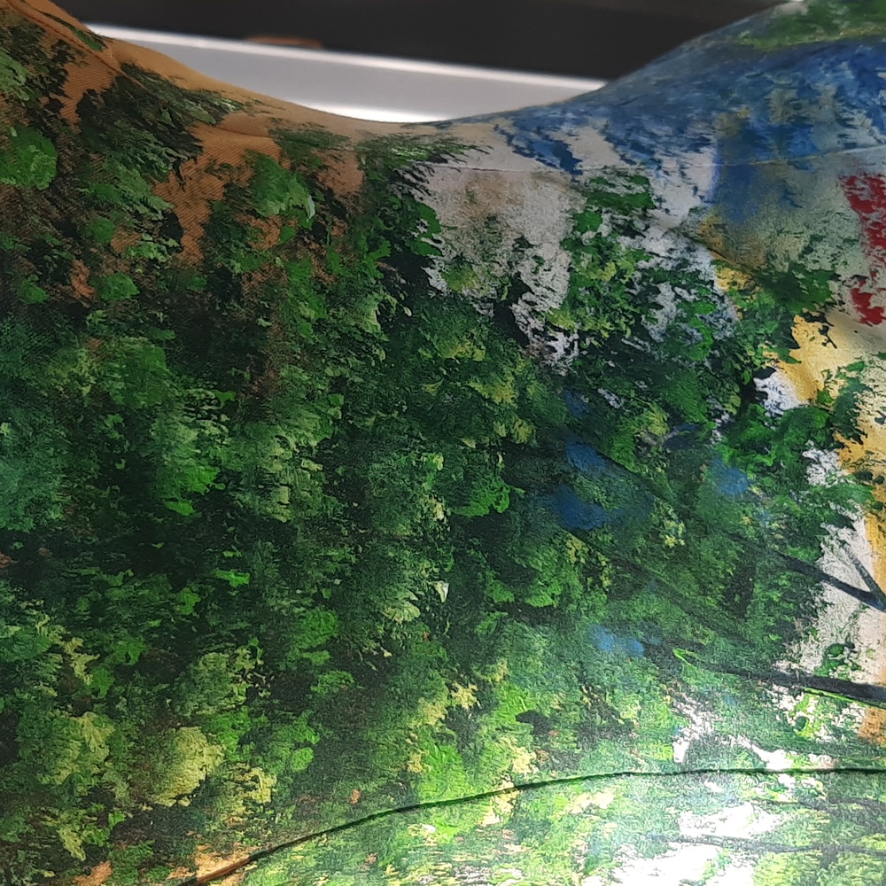 Handpainted By Me Scenic Print Yellow Dress - Picture 5 of 14